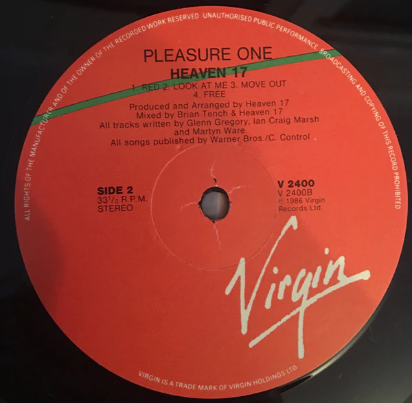 Heaven 17 – Pleasure One (VG+/VG+) – LP, AU 1987 - Image 6