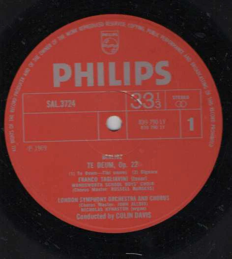 Hector Berlioz, London Symphony Orchestra, London Symphony Chorus, Sir Colin Davis – Te Deum (E/E) – LP, NL 1969 - Image 2