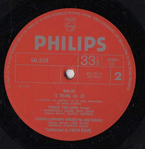 Hector Berlioz, London Symphony Orchestra, London Symphony Chorus, Sir Colin Davis – Te Deum (E/E) – LP, NL 1969 - Image 3