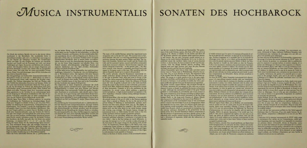 Heinrich Ignaz Franz Biber, Dieterich Buxtehude, Johann Rosemuller, Johannes Schenck, August Kühnel, Alarius-Ensemble – Musica Instrumentalis (Sonaten Des Hochbarock) (E/E) – LP, DE - Image 3