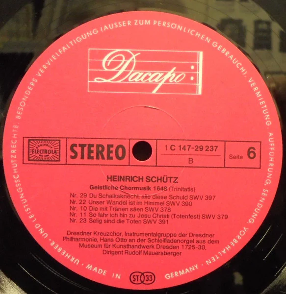 Heinrich Schütz, Dresdner Kreuzchor, Dresdner Philharmonie, Rudolf Mauersberger – Geistliche Chormusik 1648 (NM/VG+) – 3xLP, DE - Image 10