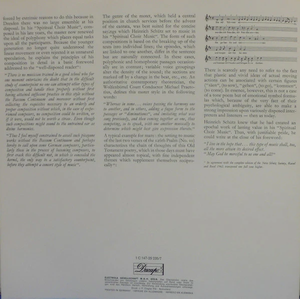 Heinrich Schütz, Dresdner Kreuzchor, Dresdner Philharmonie, Rudolf Mauersberger – Geistliche Chormusik 1648 (NM/VG+) – 3xLP, DE - Image 4