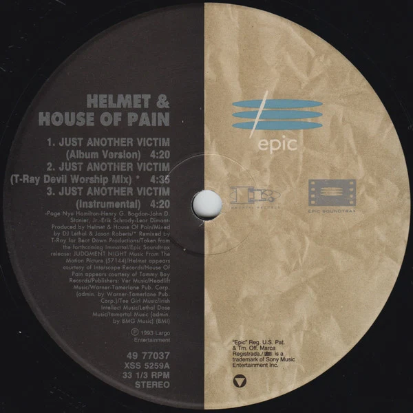 Helmet, House Of Pain – Just Another Victim (M/M) – 12", US 1993 - Image 3