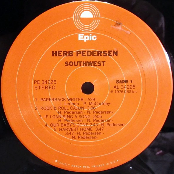 Herb Pedersen – Southwest (VG+/VG+) – LP, US 1976 - Image 3