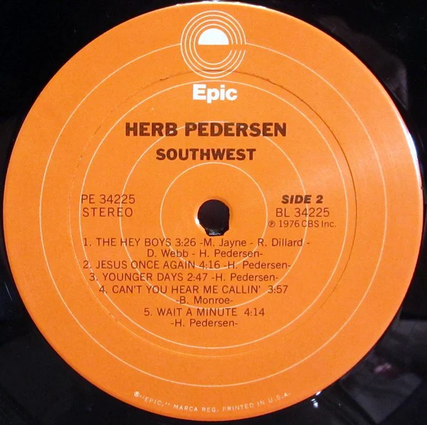 Herb Pedersen – Southwest (VG+/VG+) – LP, US 1976 - Image 4
