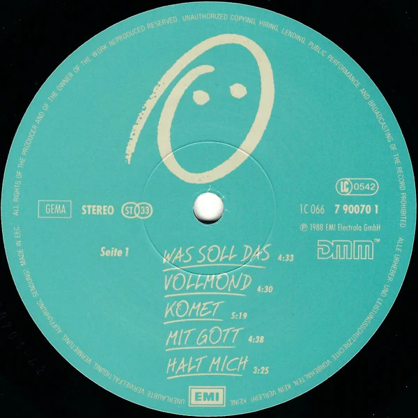Herbert Grönemeyer – Ö (VG+/VG+) – LP, DE 1988 - Image 5