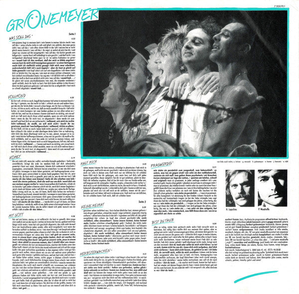 Herbert Grönemeyer – Ö (VG+/VG+) – LP, DE 1988 - Image 8