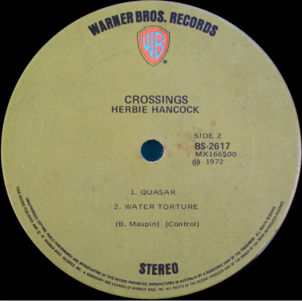 Herbie Hancock – Crossings (VG+/VG+) – LP, AU 1972 - Image 5