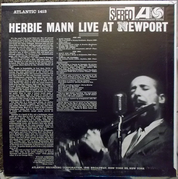Herbie Mann – Live At Newport (VG+/VG+) – LP, US 1968 - Image 2