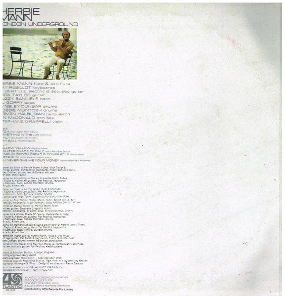 Herbie Mann – London Underground (E/VG+) – LP, AU 1974 - Image 2