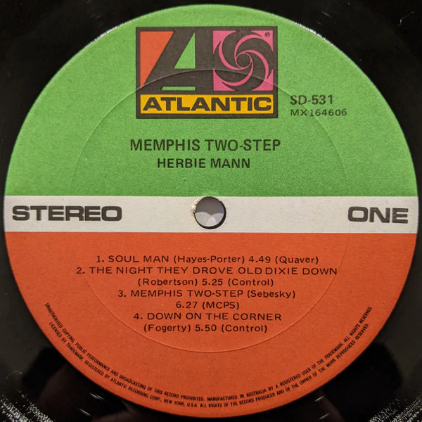 Herbie Mann – Memphis Two-Step (VG/VG+) – LP, AU 1971 - Image 3