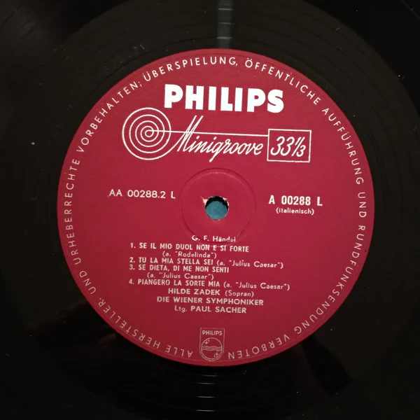 Hilde Zadek, Paul Sacher, Wiener Symphoniker – Haydn, Händel, Purcell - Sopran-Arien Aus Der Barockzeit (VG+/VG+) – LP, DE 1957 - Image 4