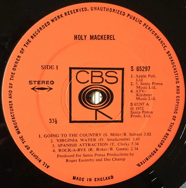 Holy Mackerel – Holy Mackerel (VG+/VG) – LP, UK 1972 - Image 3
