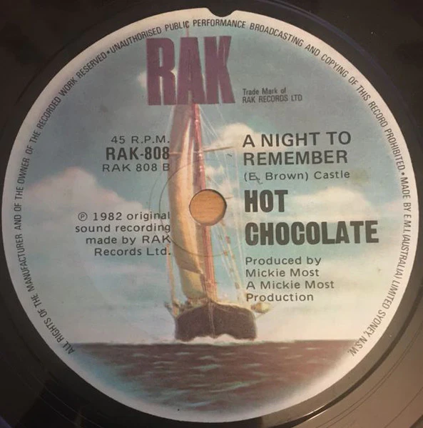 Hot Chocolate – Chances (VG+/Generic) – 7", Australasia 1983 - Image 2
