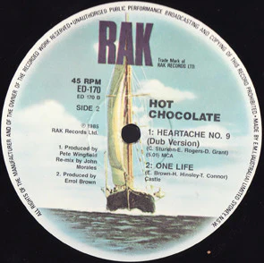 Hot Chocolate – Heartache No. 9 (VG+/Generic) – 12", AU 1986 - Image 2
