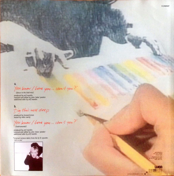 Howard Jones – You Know I Love You... Don't You? (Dance In The Field Mix) (E/VG+) – 12", AU 1986 - Image 2