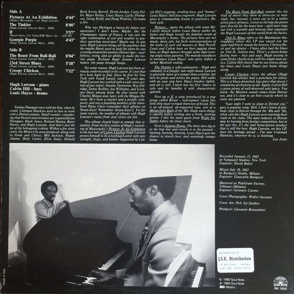 Hugh Lawson – Colour (E/E) – LP, IT 1983 - Image 2