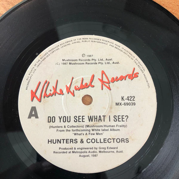 Hunters & Collectors – Do You See What I See? (VG/Generic) – 7", AU 1987
