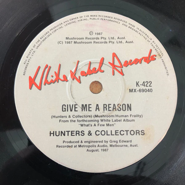Hunters & Collectors – Do You See What I See? (VG/Generic) – 7", AU 1987 - Image 2