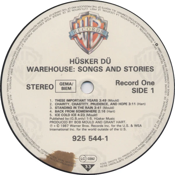 Hüsker Dü – Warehouse: Songs And Stories (VG/VG+) – 2xLP, EU 1987 - Image 3