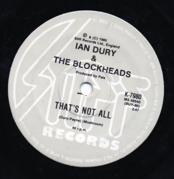 Ian Dury And The Blockheads – I Want To Be Straight (VG+/Generic) – 7", AU 1980 - Image 5