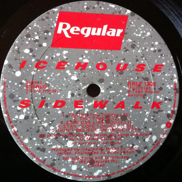 Icehouse – Sidewalk (VG+/VG+) – LP, AU 1984 - Image 7