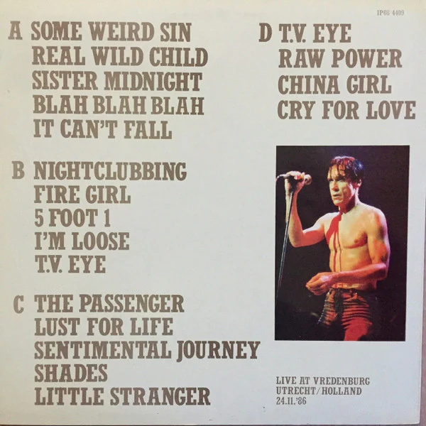 Iggy Pop – Cry For Love - Live At Vredenburg, Utrecht,Holland 24.11.86 (VG+/VG+) – 2xLP, FR 1987 - Image 5