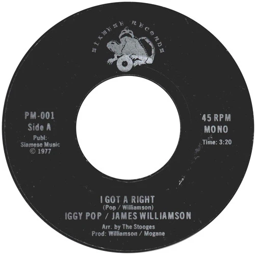 Iggy Pop, The Stooges – I Got A Right (Original Version) (VG+/VG+) – 7", US 1977 - Image 3