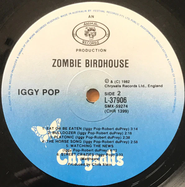 Iggy Pop – Zombie Birdhouse (VG/E) – LP, AU 1982 - Image 4