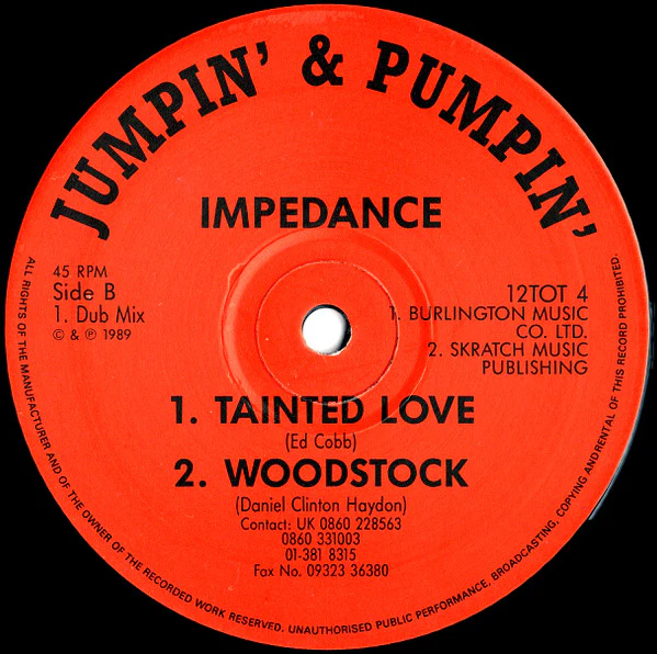 Impedance – Tainted Love (VG/VG+) – 12", UK 1989 - Image 4