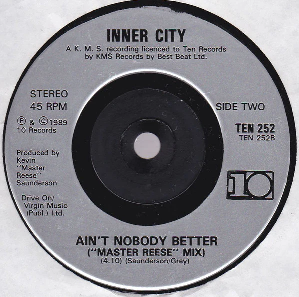 Inner City – Ain't Nobody Better (VG+/VG) – 7", UK 1989 - Image 4