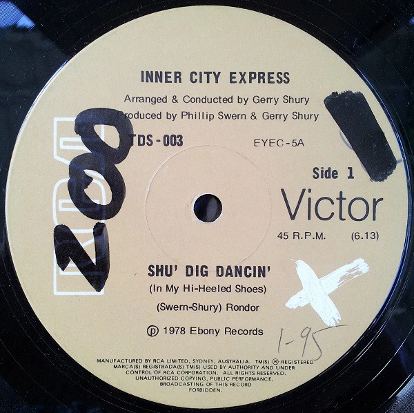 Inner City Express – Shu' Dig Dancin' (In My Hi-Heeled Shoes) (VG+/Generic) – 12", AU 1978