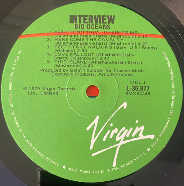 Interview – Big Oceans (E/E) – LP, AU 1979 - Image 5