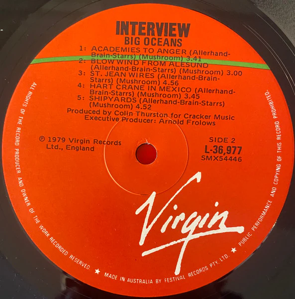 Interview – Big Oceans (E/E) – LP, AU 1979 - Image 6