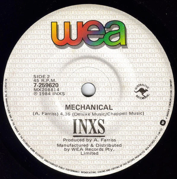 INXS – I Send A Message (VG+/Generic) – 7", AU 1984 - Image 2