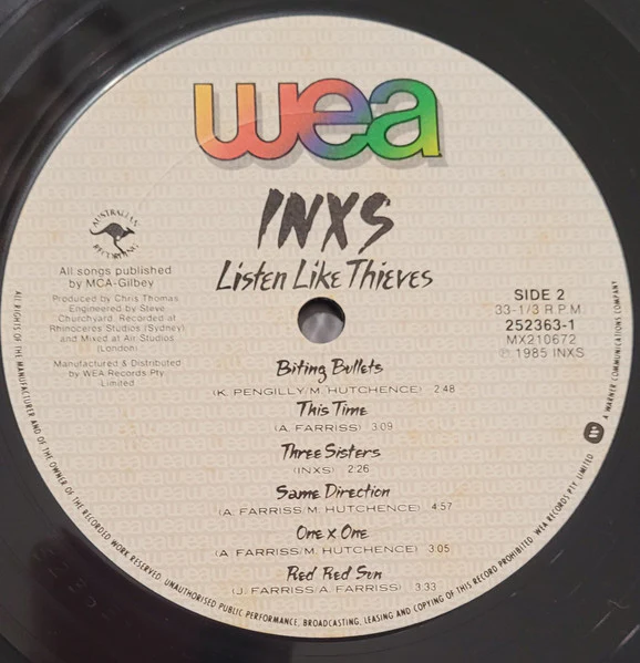 INXS – Listen Like Thieves (VG+/VG+) – LP, AU 1985 - Image 10