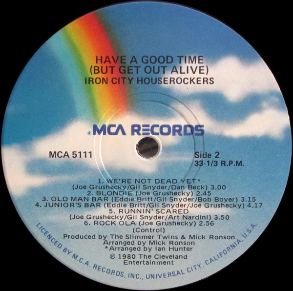 Iron City Houserockers – Have A Good Time (But Get Out Alive) (VG+/VG+) – LP, AU 1980 - Image 4