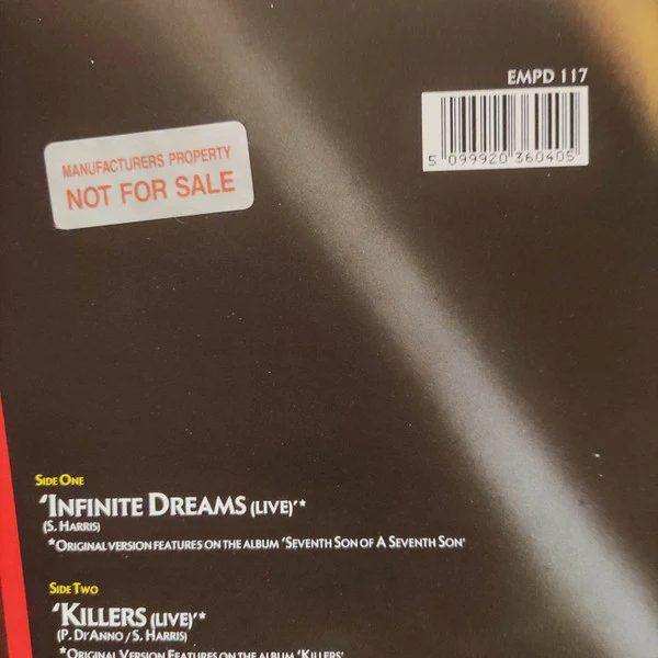 Iron Maiden – Infinite Dreams (G+/VG+) – 7", UK 1989 - Image 8