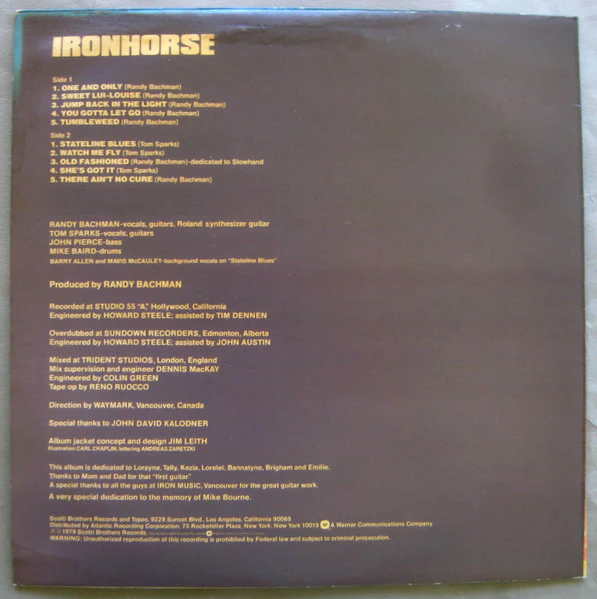 Ironhorse – Ironhorse (VG+/VG+) – LP, AU 1979 - Image 2
