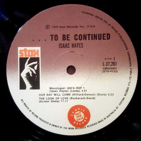 Isaac Hayes – ...To Be Continued (VG/VG+) – LP, AU 1979 - Image 4