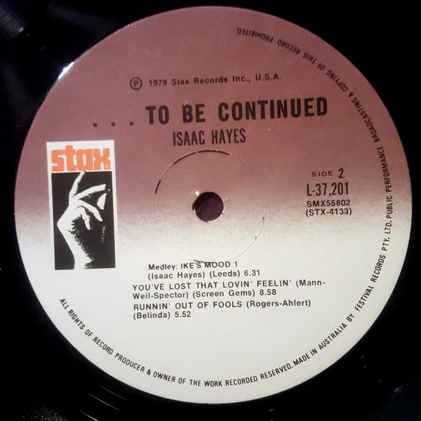 Isaac Hayes – ...To Be Continued (VG/VG+) – LP, AU 1979 - Image 5