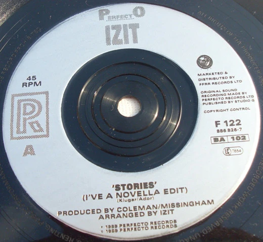 Izit – Stories (VG+/VG) – 7", UK 1989 - Image 3