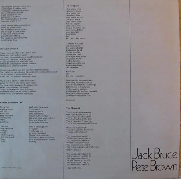 Jack Bruce – Songs For A Tailor (VG/VG+) – LP, US 1969 - Image 6