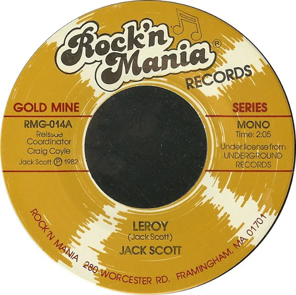 Jack Scott, Jimmy Dee & The Offbeats – Leroy / Henrietta (E/Generic) – 7", US 1982
