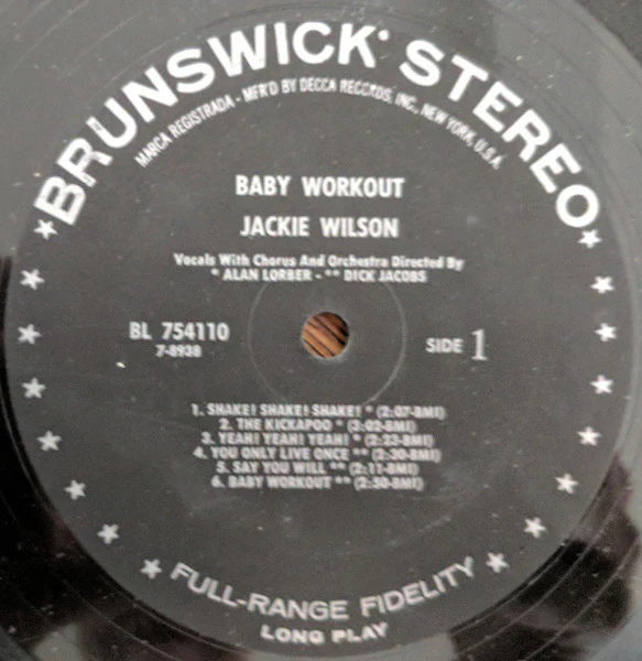 Jackie Wilson – Baby Workout (VG/VG) – LP, US 1963 - Image 2