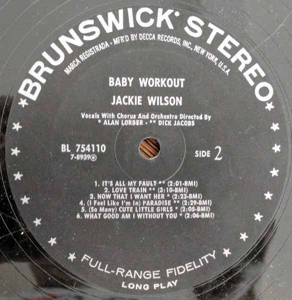 Jackie Wilson – Baby Workout (VG/VG) – LP, US 1963 - Image 3