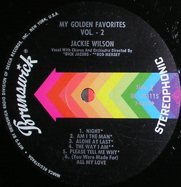 Jackie Wilson – My Golden Favorites - Vol. 2 (VG+/VG+) – LP, US 1964 - Image 4
