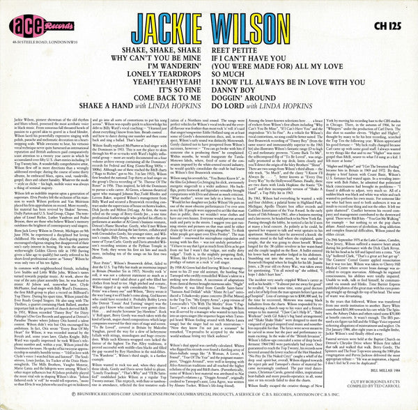 Jackie Wilson – Reet Petite (E/E) – LP, UK 1984 - Image 2
