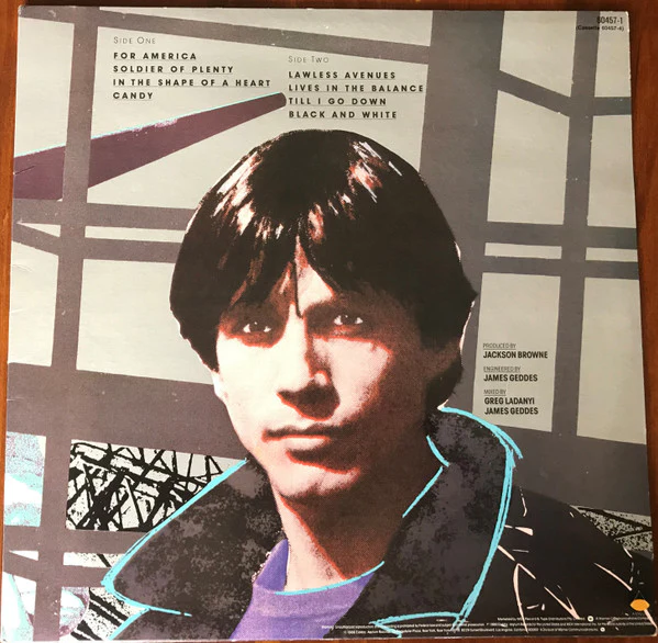 Jackson Browne – Lives In The Balance (VG+/VG+) – LP, AU 1986 - Image 2