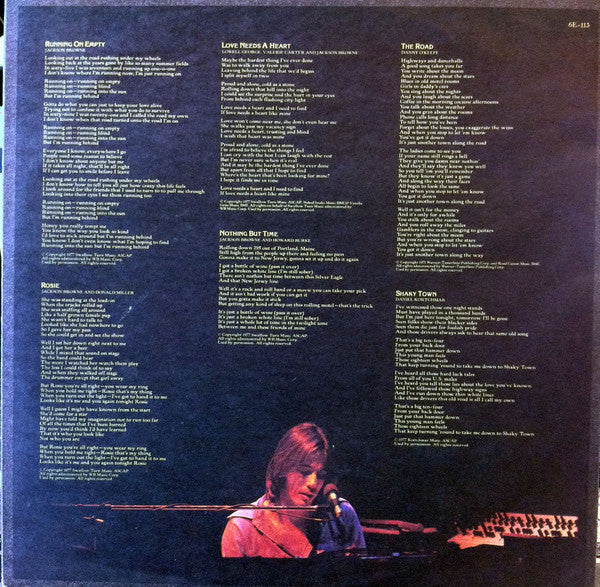 Jackson Browne – Running On Empty (VG/VG+) – LP, AU 1977 - Image 5